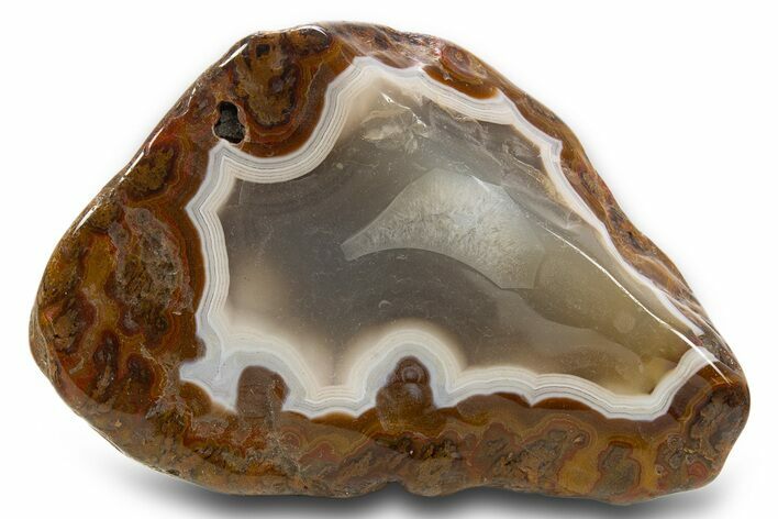 Tumbled Banded Agate Nodule - Kerrouchen, Morocco #324025